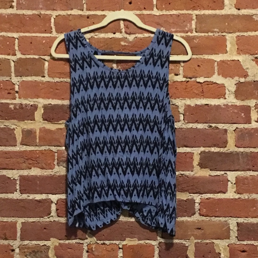 Blue tank top with an open back from Bali